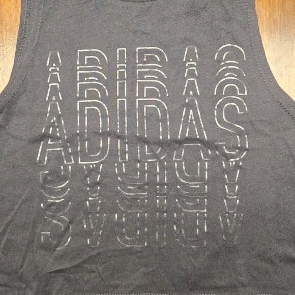 Women's Adidas "The Go-To Performance Tee" Cropped Athletic Muscle Top | Size XS - Picture 3 of 5